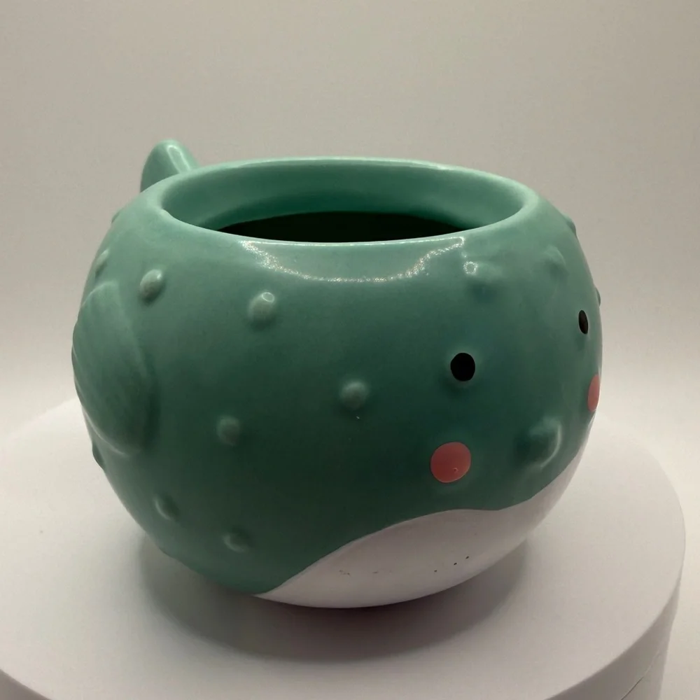 Ceramic Pufferfish Succulent Planter - Picture 1 of 5